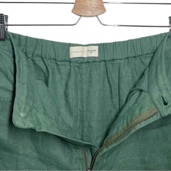 Jean Jones x Field Day Green Linen Farm to Table Unisex Shorts Medium - Picture 6 of 11